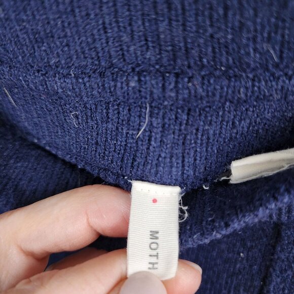 Anthropologie Moth‎ Pants Knit Pull On Joggers Womens Size M Blue - Picture 7 of 8